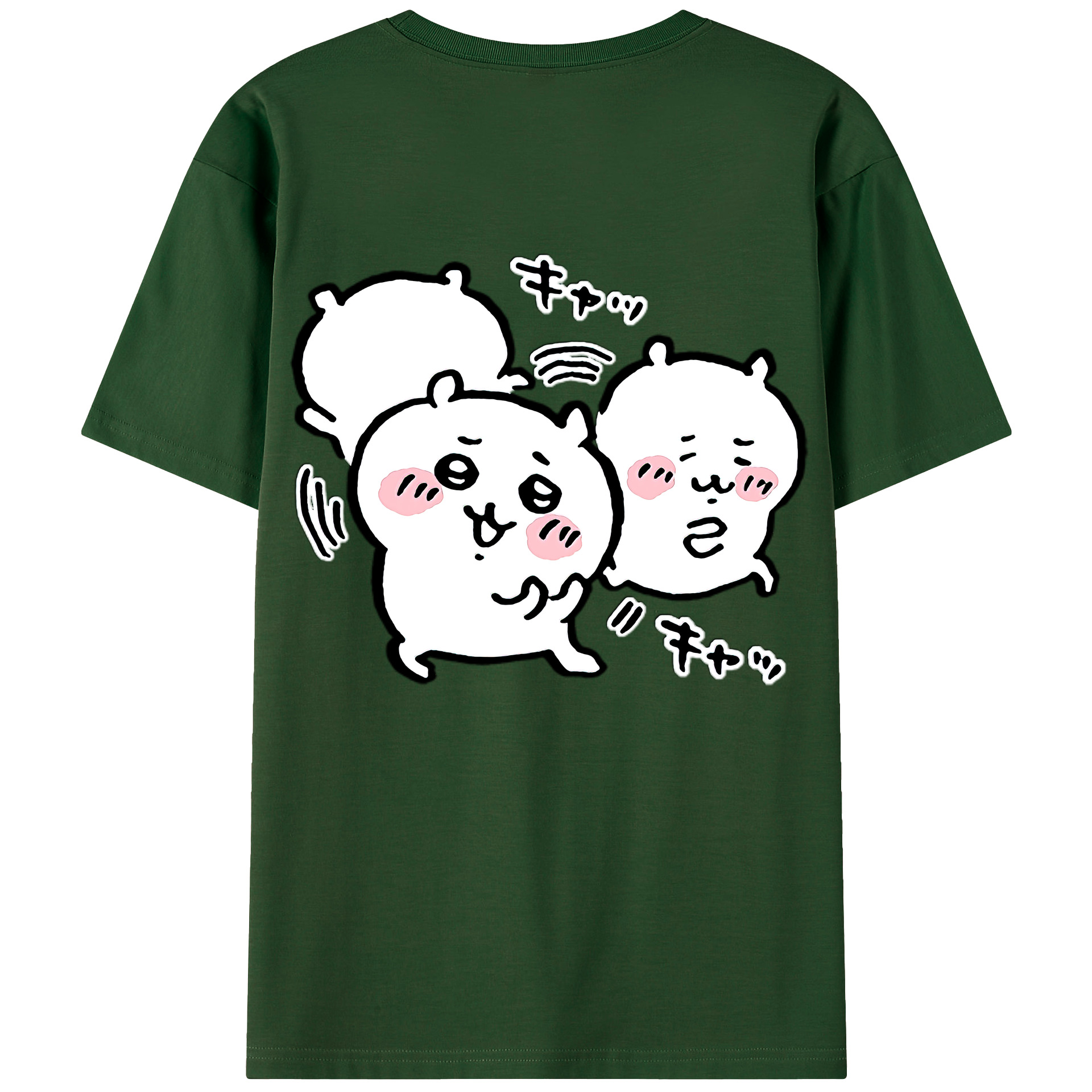 （画像用） ちいかわ ちいかわ Chii-kawa chiikawa 綿100％半袖Tシャツ（背面プリント）